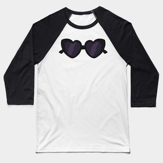 black heart shaped sunglasses aesthetic dollette coquette Baseball T-Shirt by maoudraw